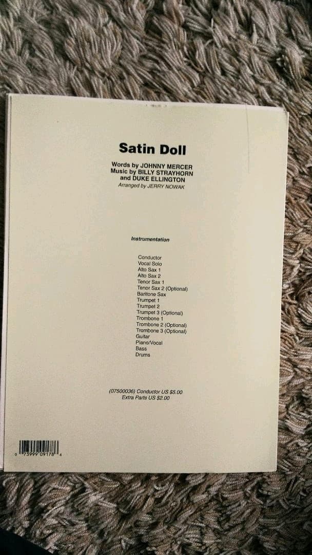 ボーカル　ビッグバンド譜面:Satin Doll