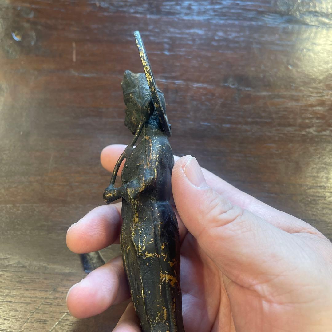 江戸時代　鍍金仏　観音菩薩立像