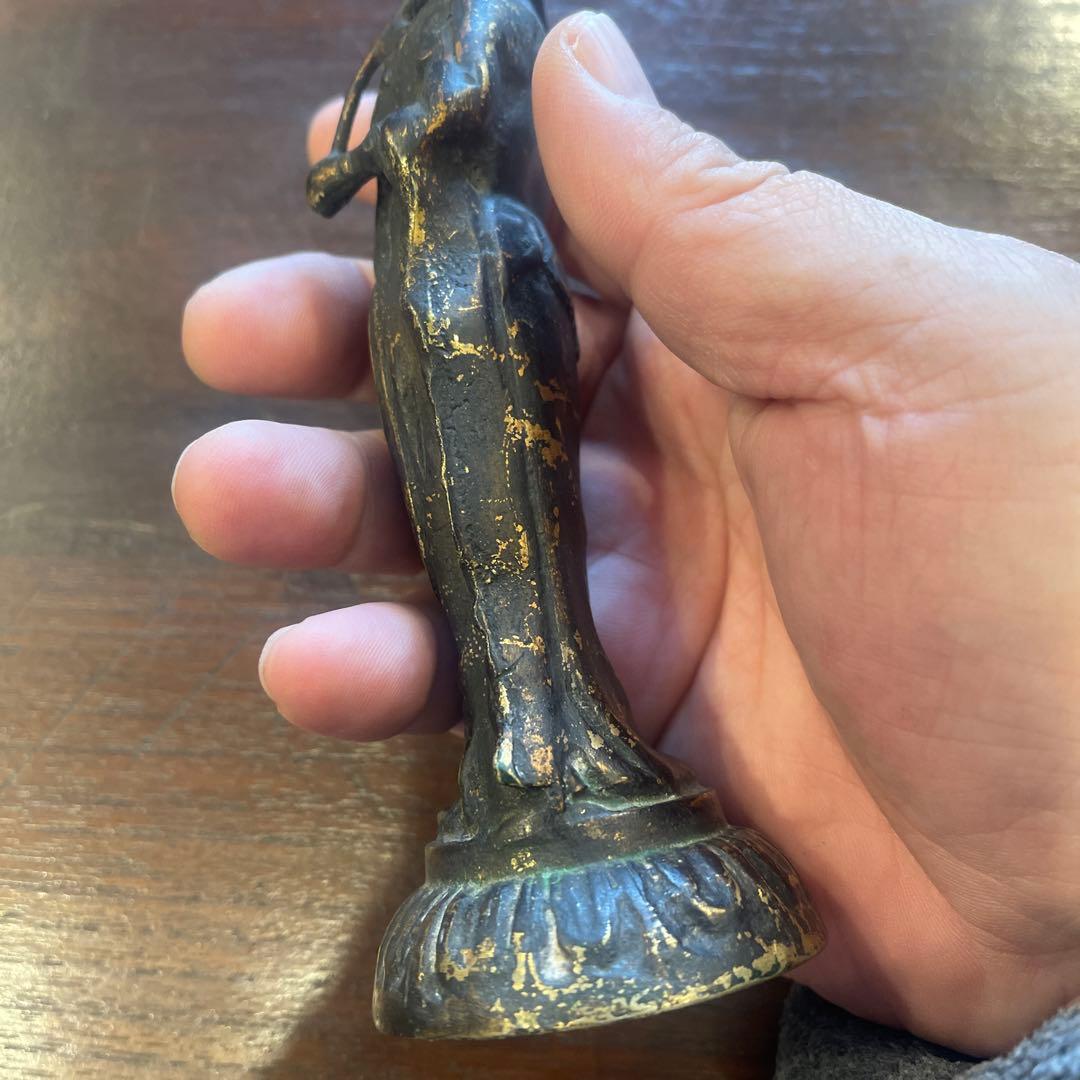 江戸時代　鍍金仏　観音菩薩立像