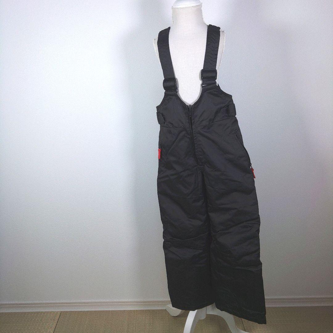 スキーウェア　キッズ　子供　120cm　男の子　オレンジ　ブラック　ニット帽