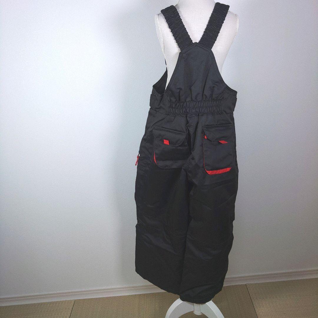 スキーウェア　キッズ　子供　120cm　男の子　オレンジ　ブラック　ニット帽