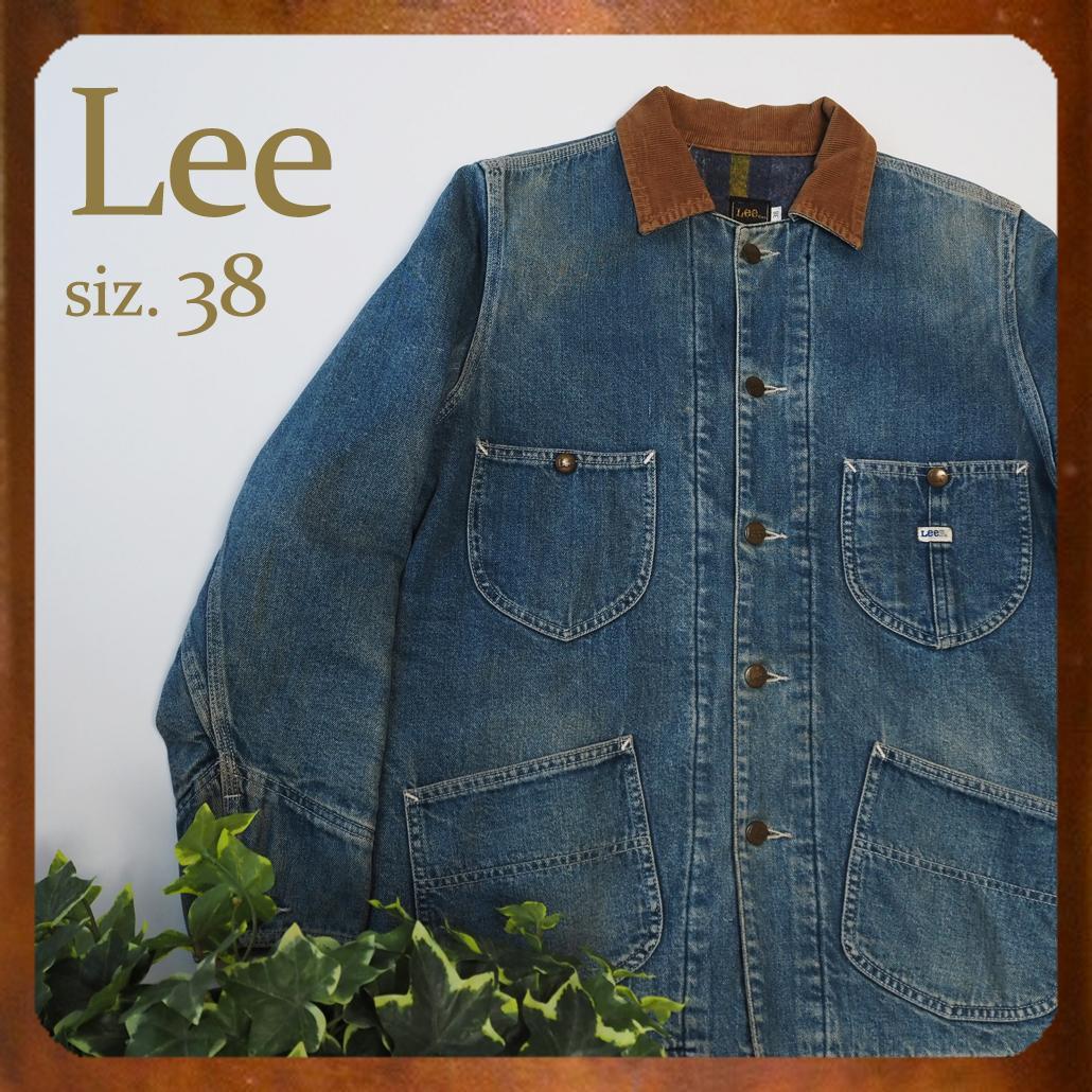 80s 日本製 Lee 81-LJ 70s復刻 襟コーデュロイデニムカバーオール