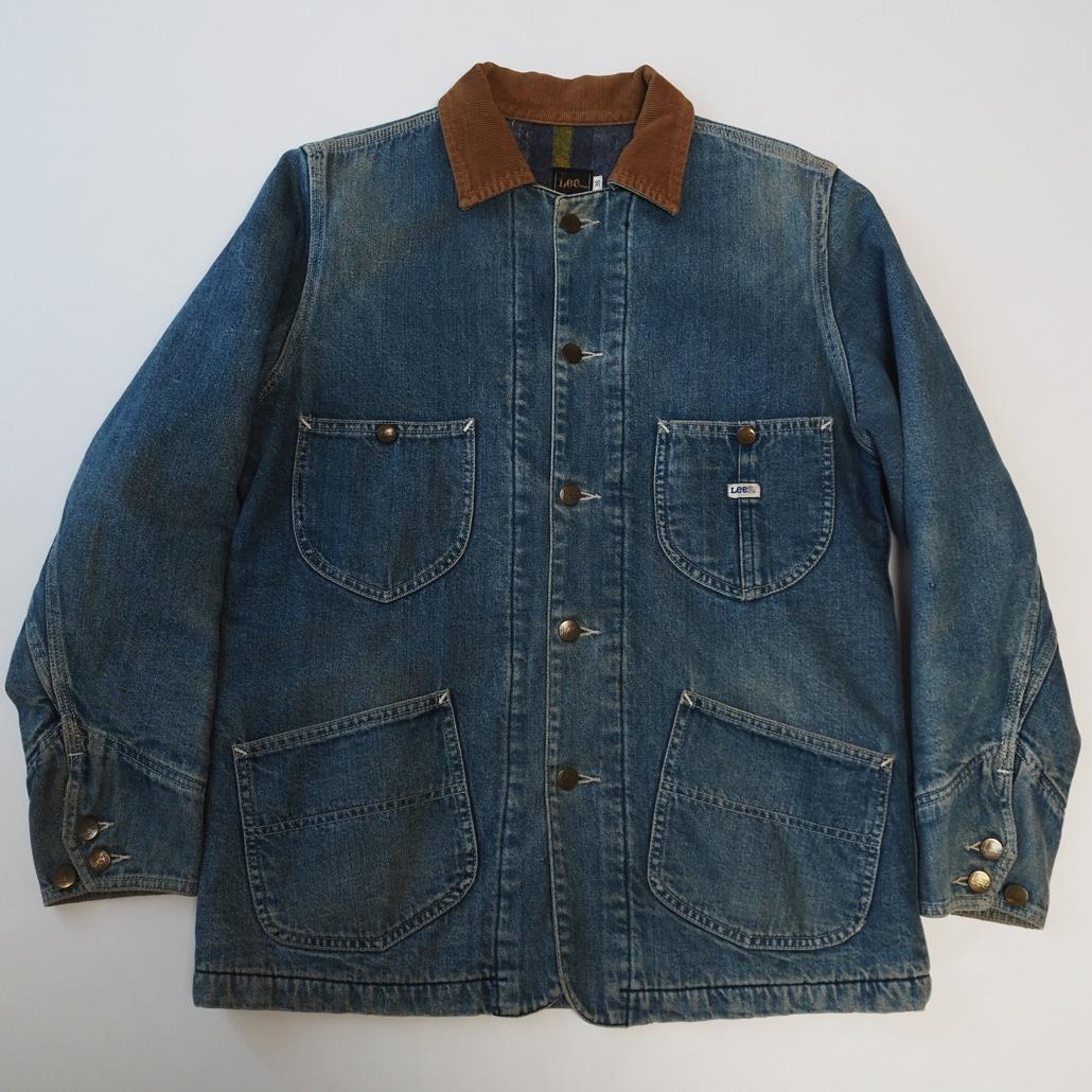 80s 日本製 Lee 81-LJ 70s復刻 襟コーデュロイデニムカバーオール