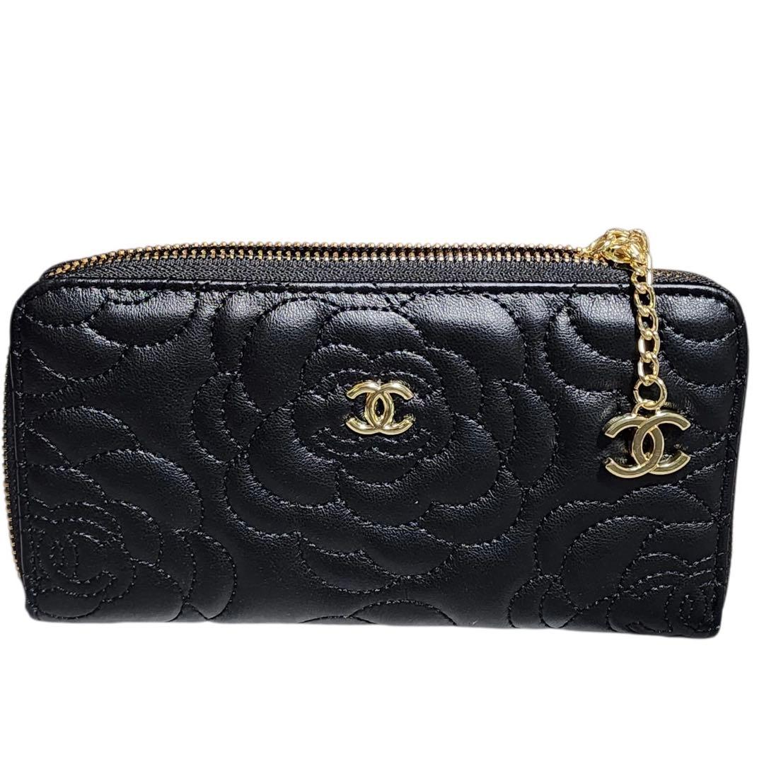u*8様 CHANEL　長財布　ラウンドジップ　花柄　ノベルティ