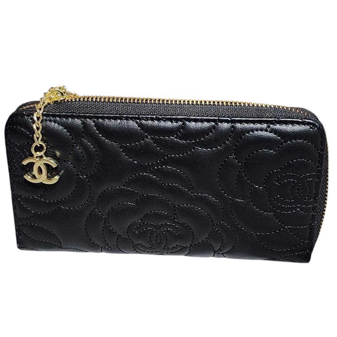 u*8様 CHANEL　長財布　ラウンドジップ　花柄　ノベルティ