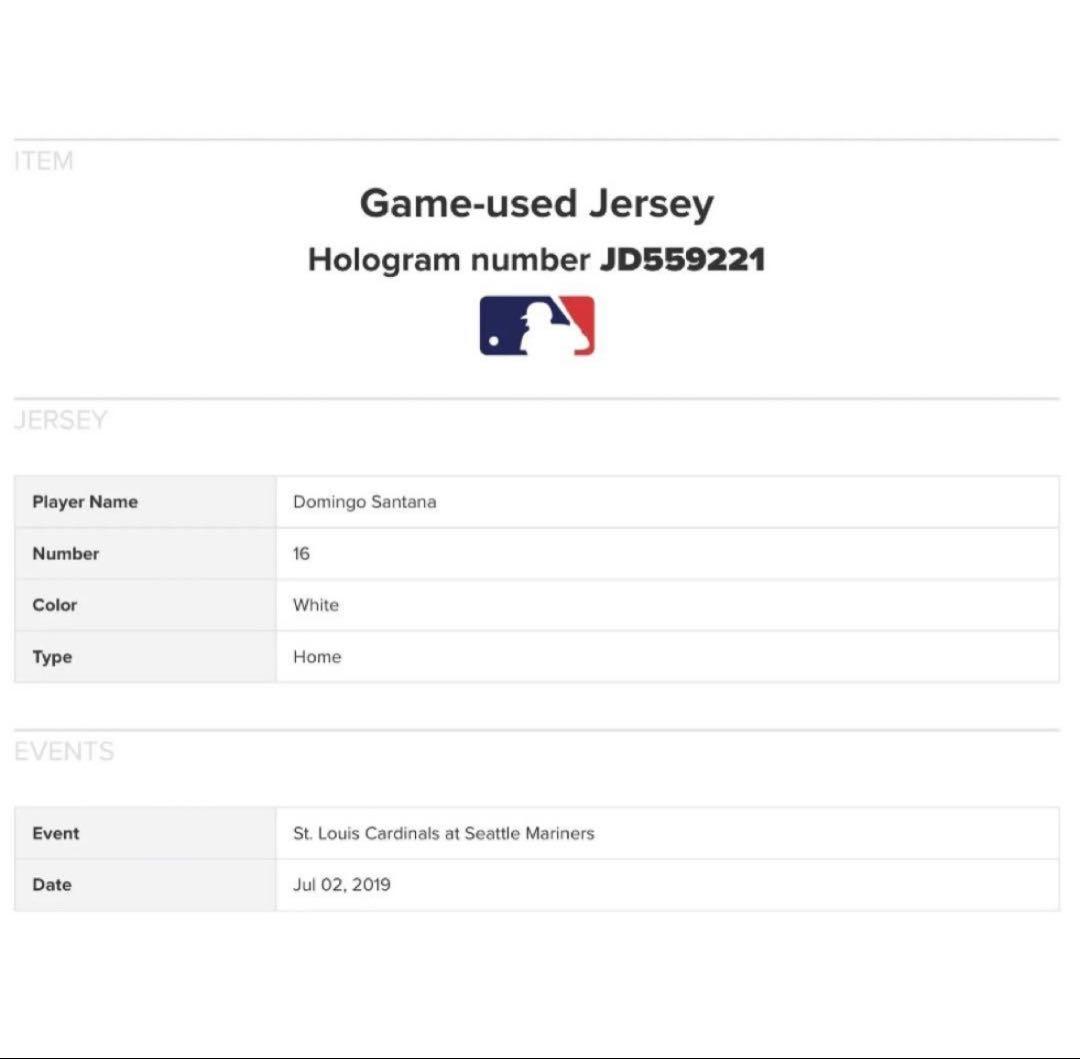 ヤクルト サンタナ2019年 実使用ユニフォーム ※ hranm2003