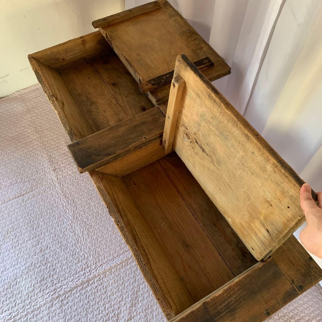 送料込❗️アンティーク　雰囲気あるスクールデスク　机