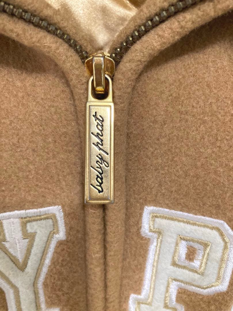 BABY PHAT 中綿 ブルゾン 刺繍ロゴ ファー襟 Sサイズ