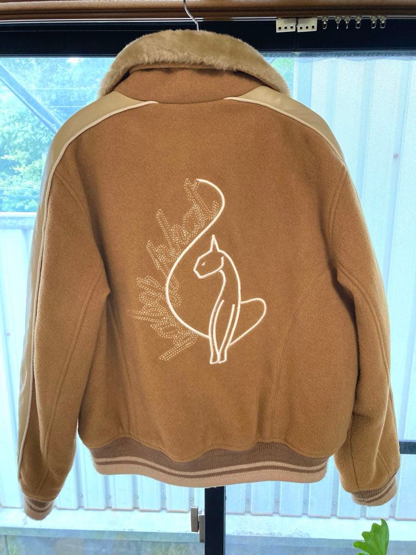 BABY PHAT 中綿 ブルゾン 刺繍ロゴ ファー襟 Sサイズ