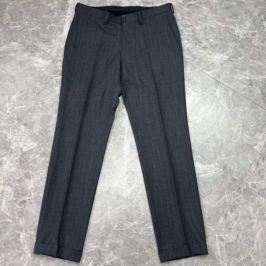 新品未使用　定価10万　ダーバン　セットアップ　上下　高級生地　ブルーグレー　L