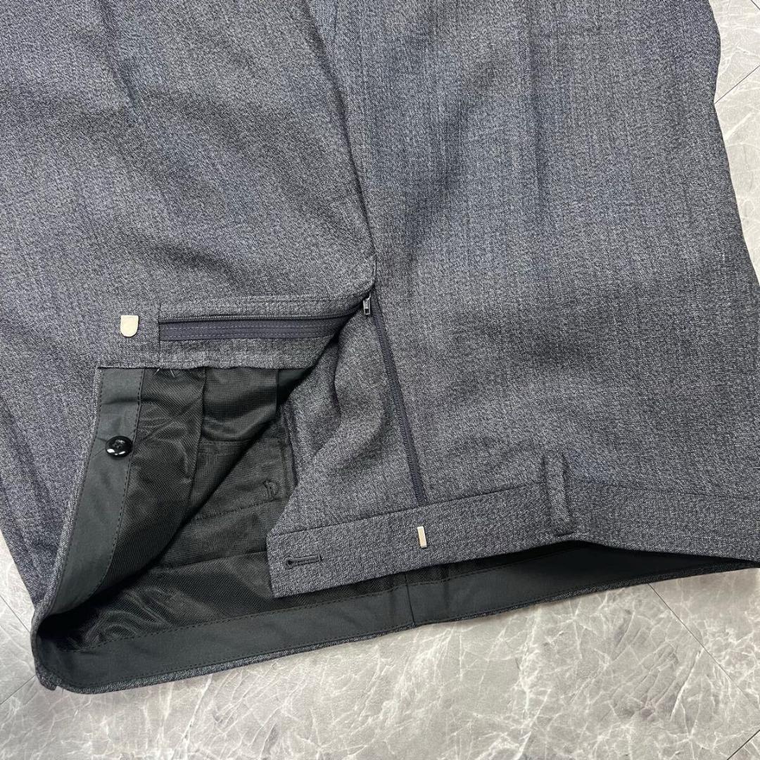新品未使用　定価10万　ダーバン　セットアップ　上下　高級生地　ブルーグレー　L