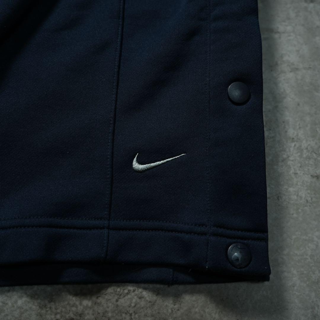 00s NIKE バギートラックパンツ 極太 サイドスナップ 刺繍ロゴ y2k