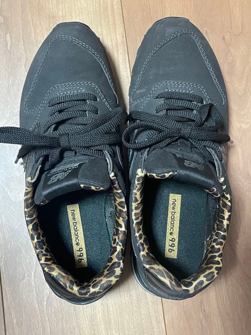 new balance 996 スニーカー black 23.0 レオパード