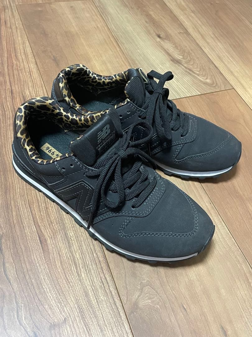 new balance 996 スニーカー black 23.0 レオパード