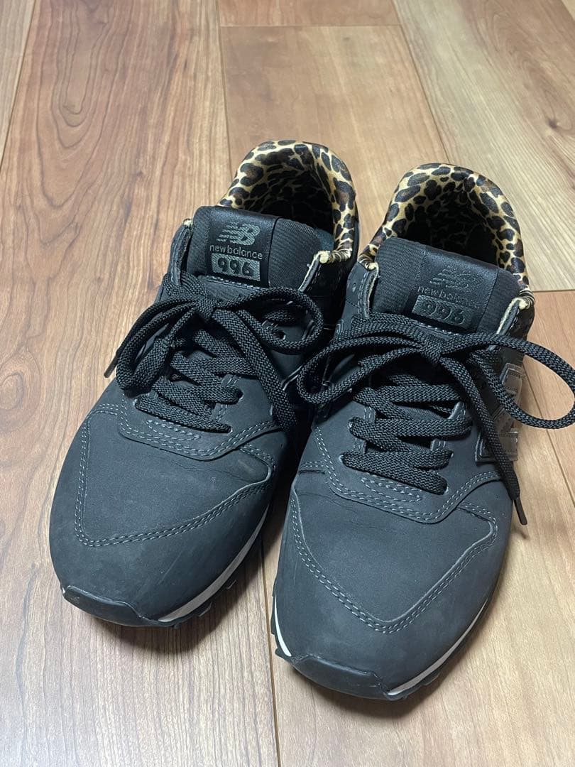 new balance 996 スニーカー black 23.0 レオパード