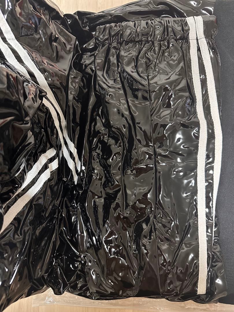 エナメル スーパーウェット光沢 ウィンドブレーカー サウナスーツ 汗出 Lサイズ