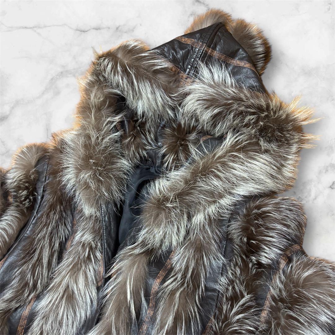 希少 TP.DOTHILIEN 毛皮 ミンク ファー × レザー 切替 コート