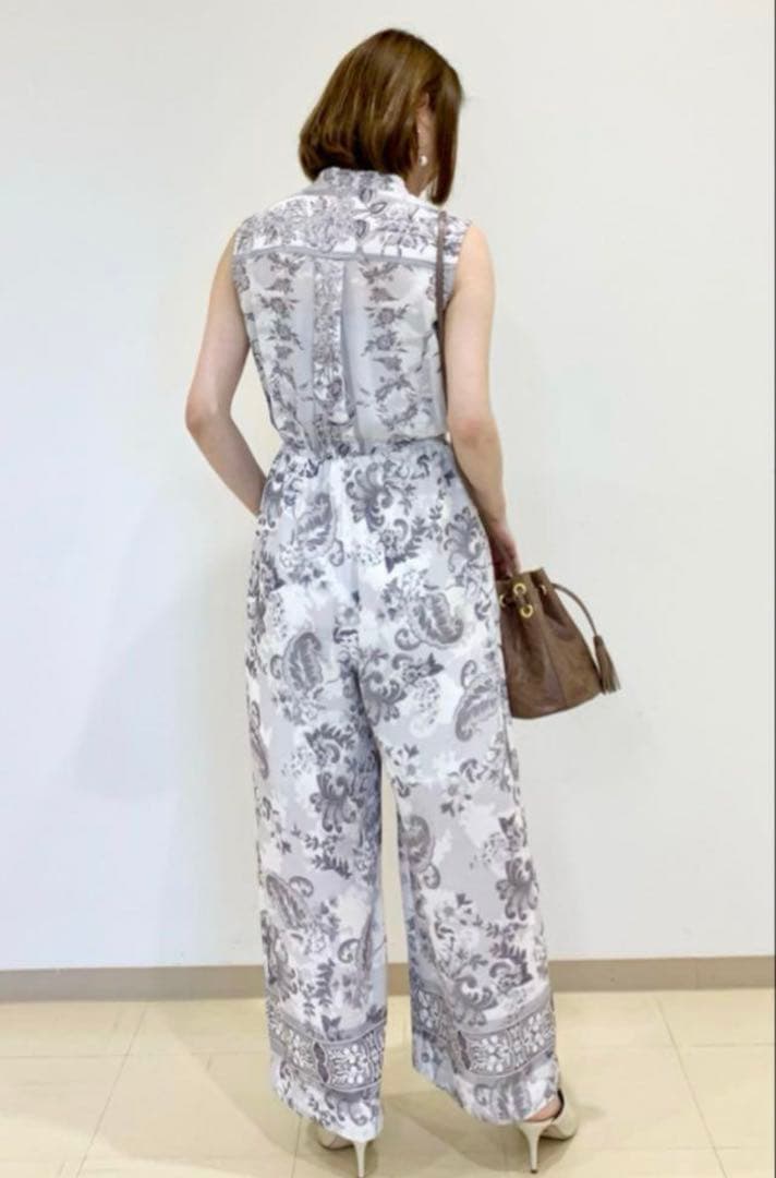 【グレースコンチネンタル】定価4,6万 オーナメントプリント サロペット