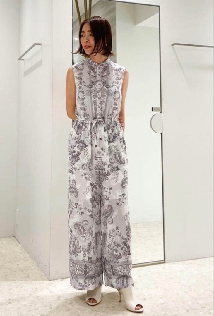 【グレースコンチネンタル】定価4,6万 オーナメントプリント サロペット