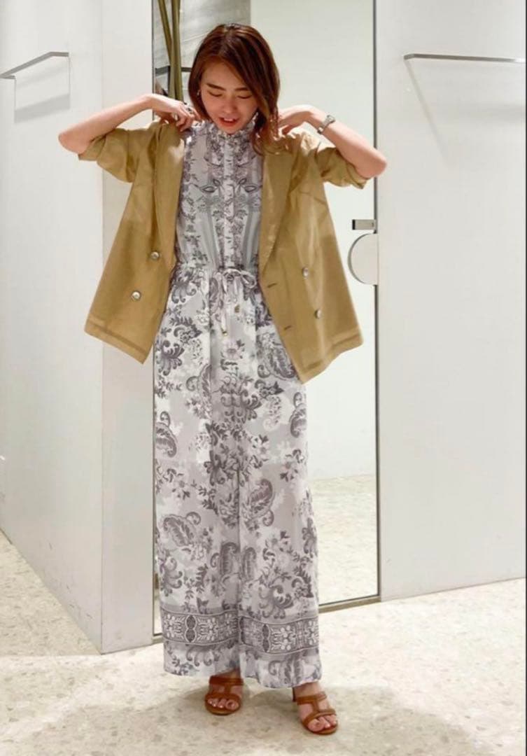 【グレースコンチネンタル】定価4,6万 オーナメントプリント サロペット