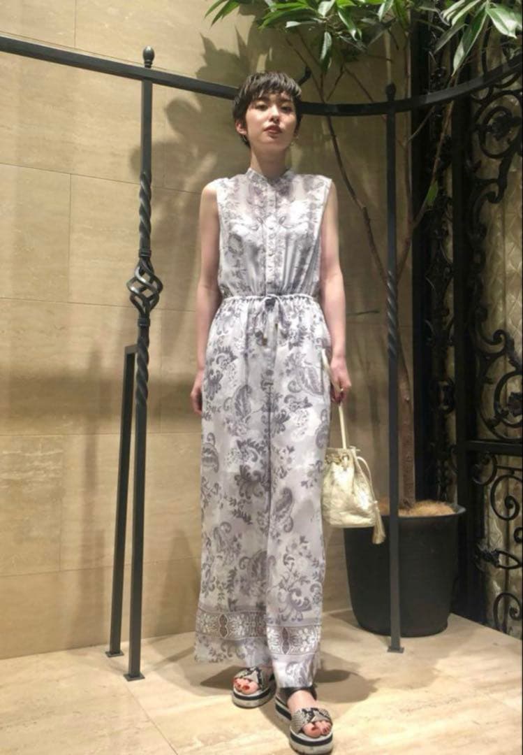 【グレースコンチネンタル】定価4,6万 オーナメントプリント サロペット