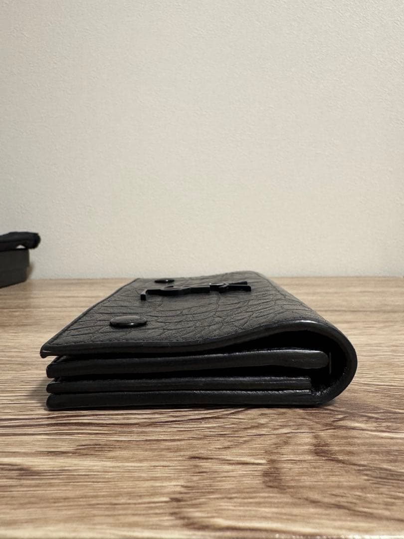 【希少 レア】SAINT LAURENT PARIS クロコダイル 財布 黒