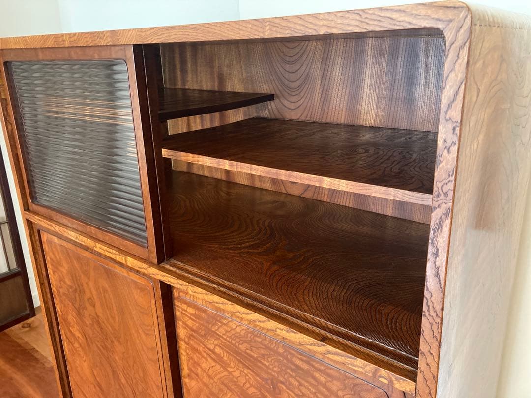 木組み　骨董　食器棚　タンス