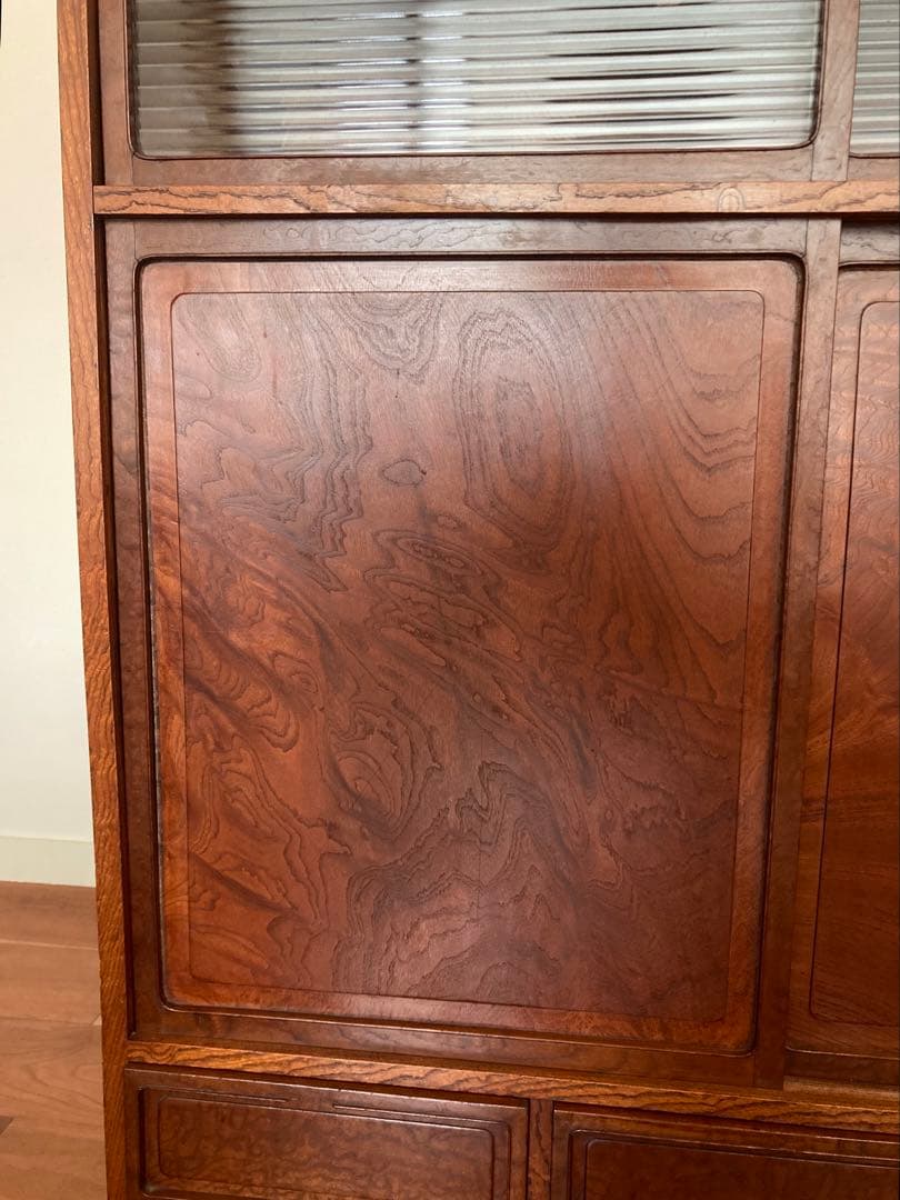 木組み　骨董　食器棚　タンス