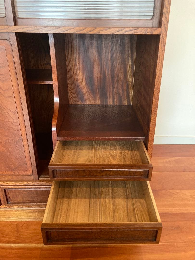 木組み　骨董　食器棚　タンス