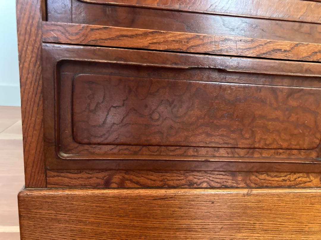 木組み　骨董　食器棚　タンス