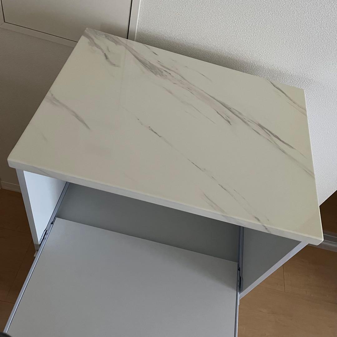 キッチンカウンター ホワイト マーブル