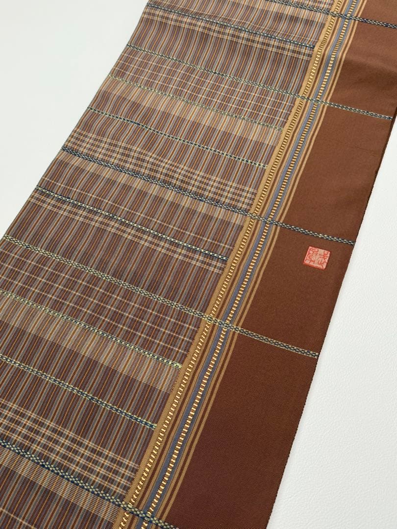 n*o様 伝統工芸士　曽根武勇　全通柄袋帯　落款　逸品　　一回のみ使用　芯入れ仕