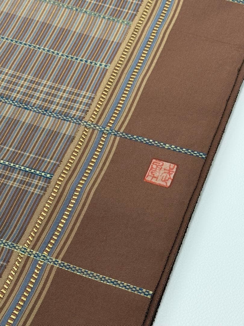 n*o様 伝統工芸士　曽根武勇　全通柄袋帯　落款　逸品　　一回のみ使用　芯入れ仕