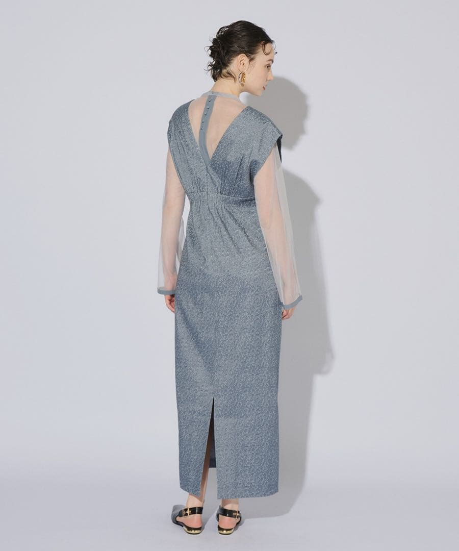 あい アンドレスド Vライン ジャガード ドレスANDRESD M