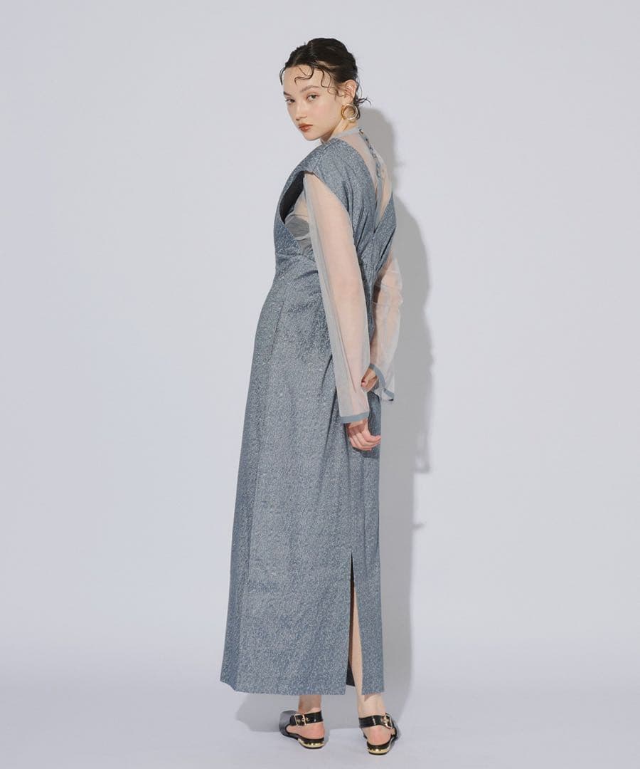 あい アンドレスド Vライン ジャガード ドレスANDRESD M