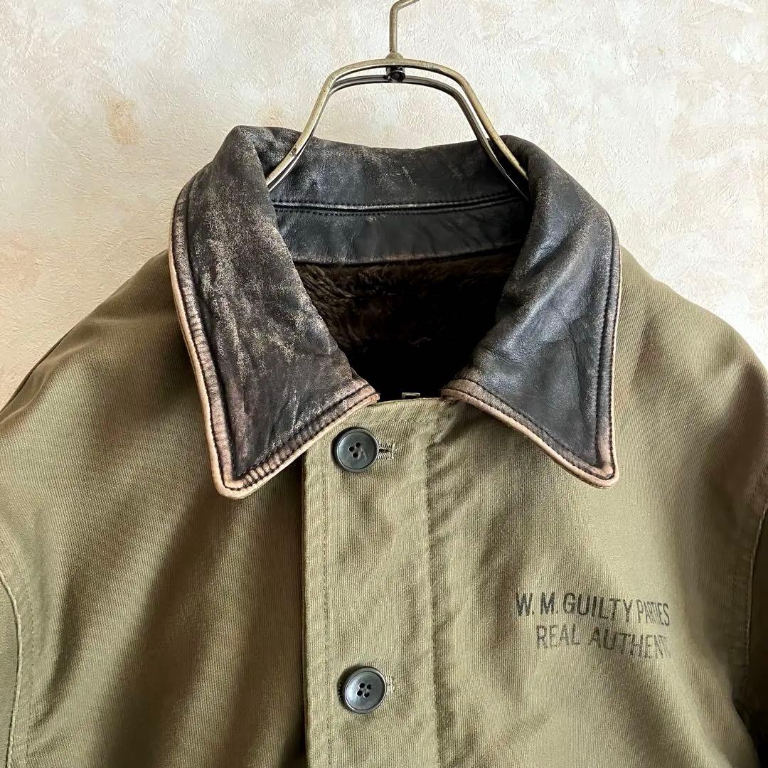 美品 古着 ワコマリア インナーボア N1デッキジャケット