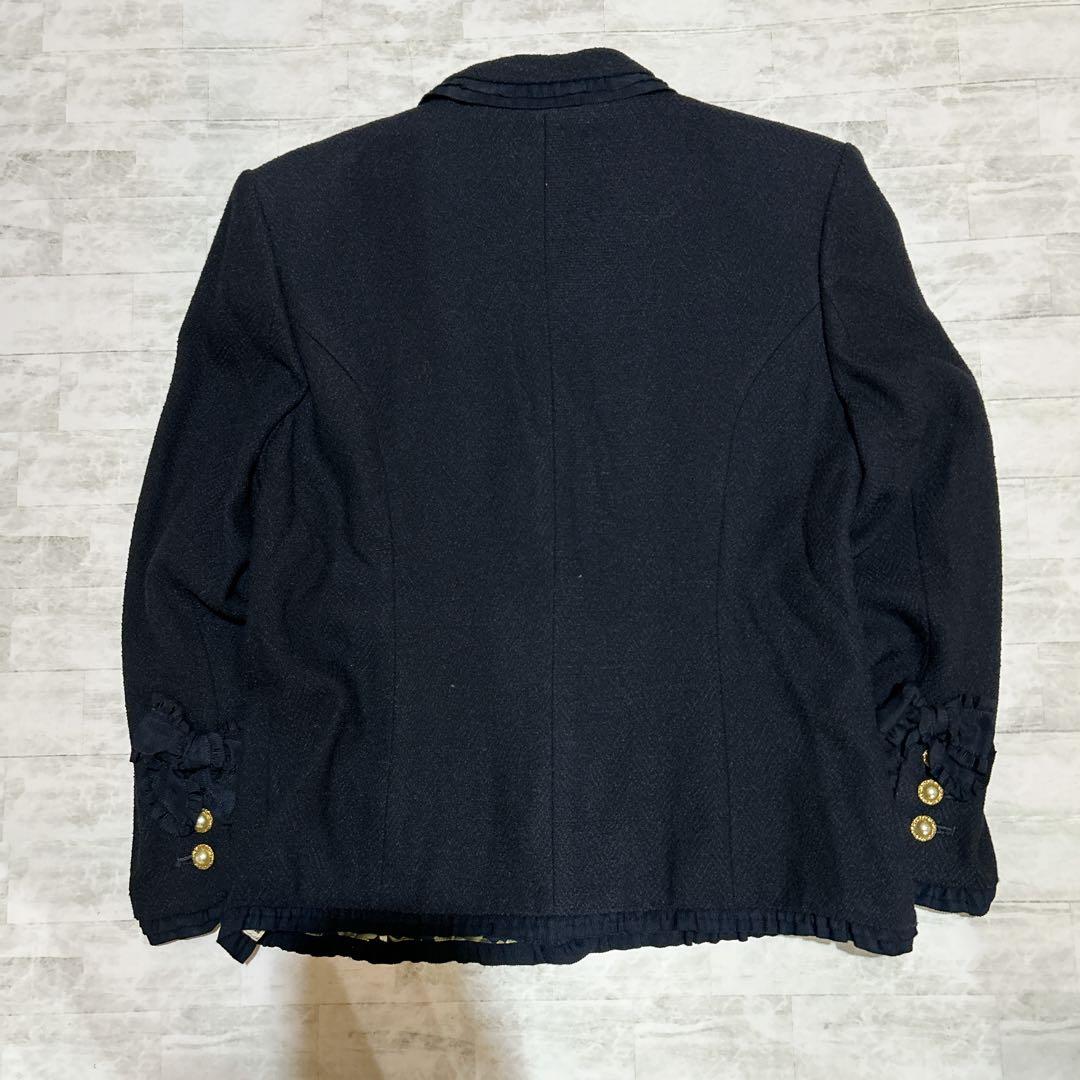 インゲボルグ　ピンクハウス期 金ボタン フリルジャケット 薔薇裏地 ヴィンテージ