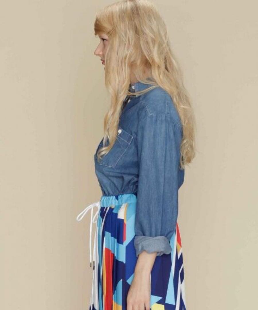 新品未使用　グレースコンチネンタル　ライトデニムウエスタンシャツ36