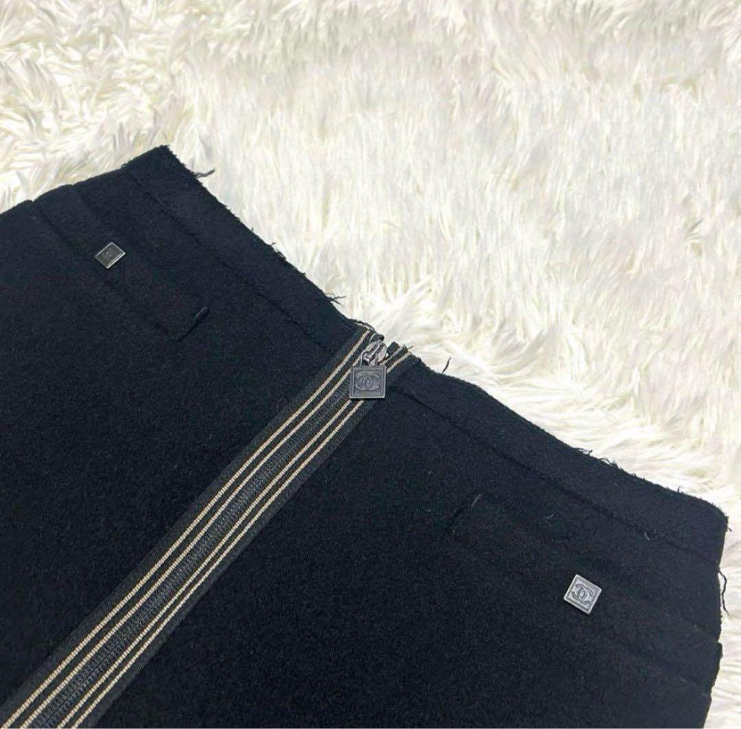 シャネル　スカート　size34(XS相当) ブラック系 ココマーク