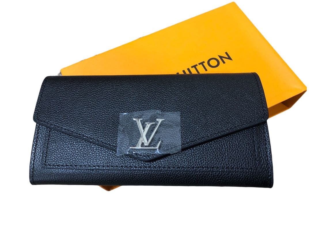 未使用品 LOUIS VUITTON ブラックレザー長財布