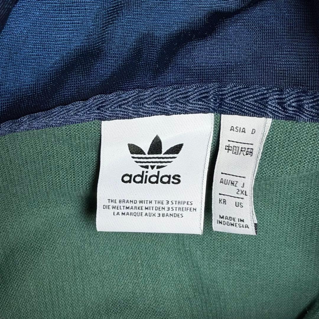 adidas チェック柄 ハーフジップ トレーナー 2XL