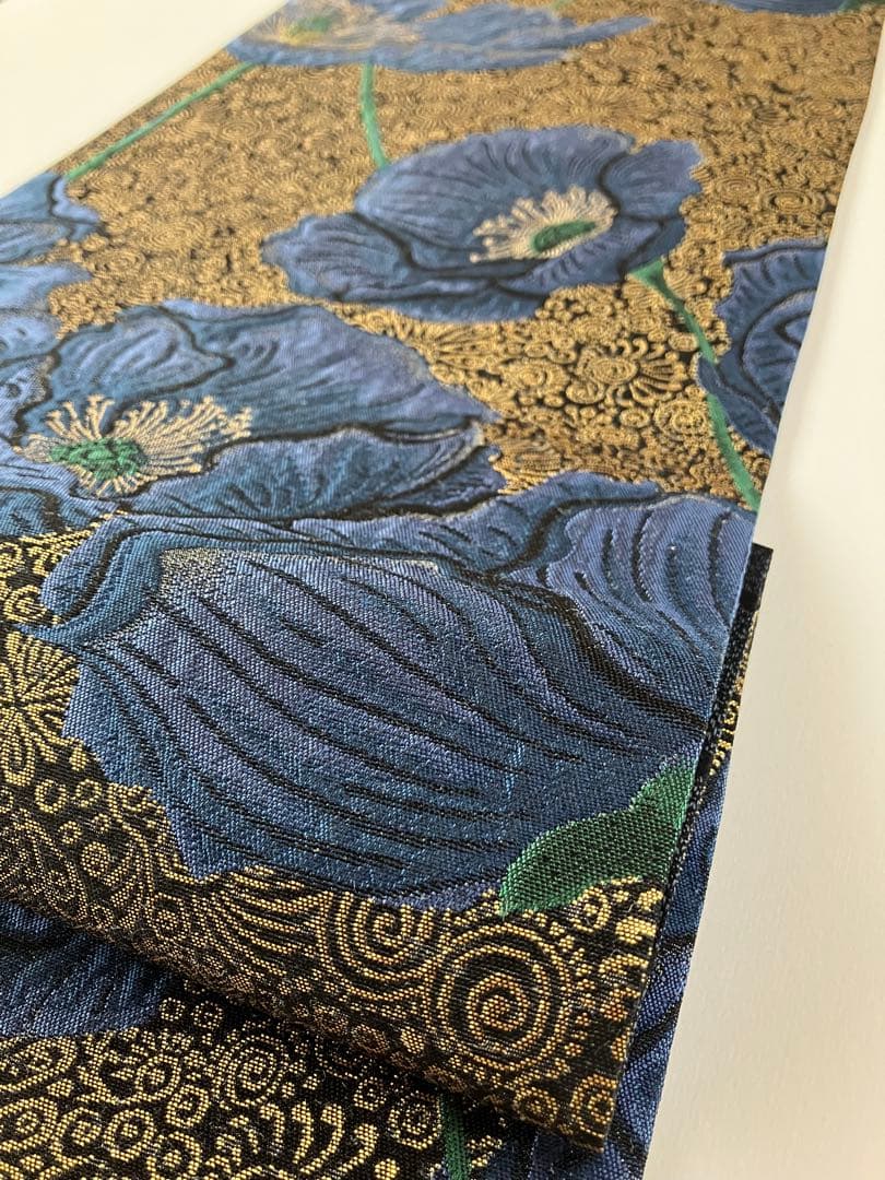 お仕立て上がり名古屋帯　新品未使用品　正絹　西陣織　No.354