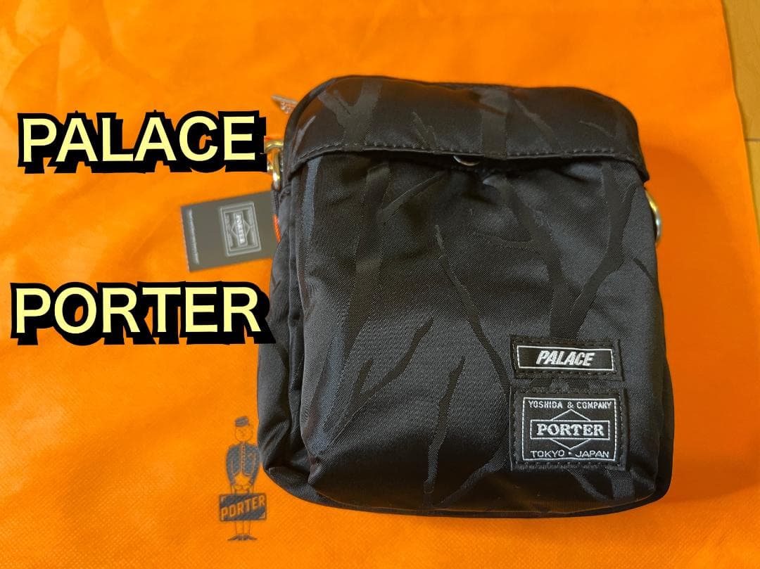 PALACE PORTER VERTICAL SHOULDER BAG 黒