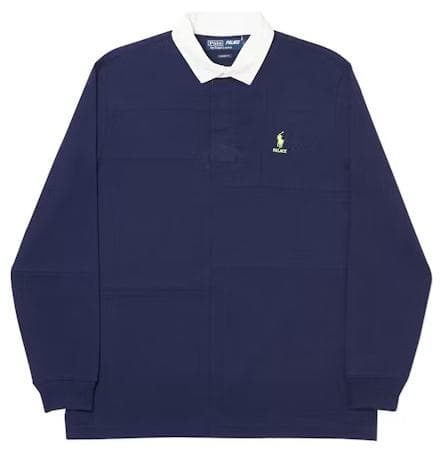 PALACE POLO RALPH LAUREN PIECED RUGBY 紺