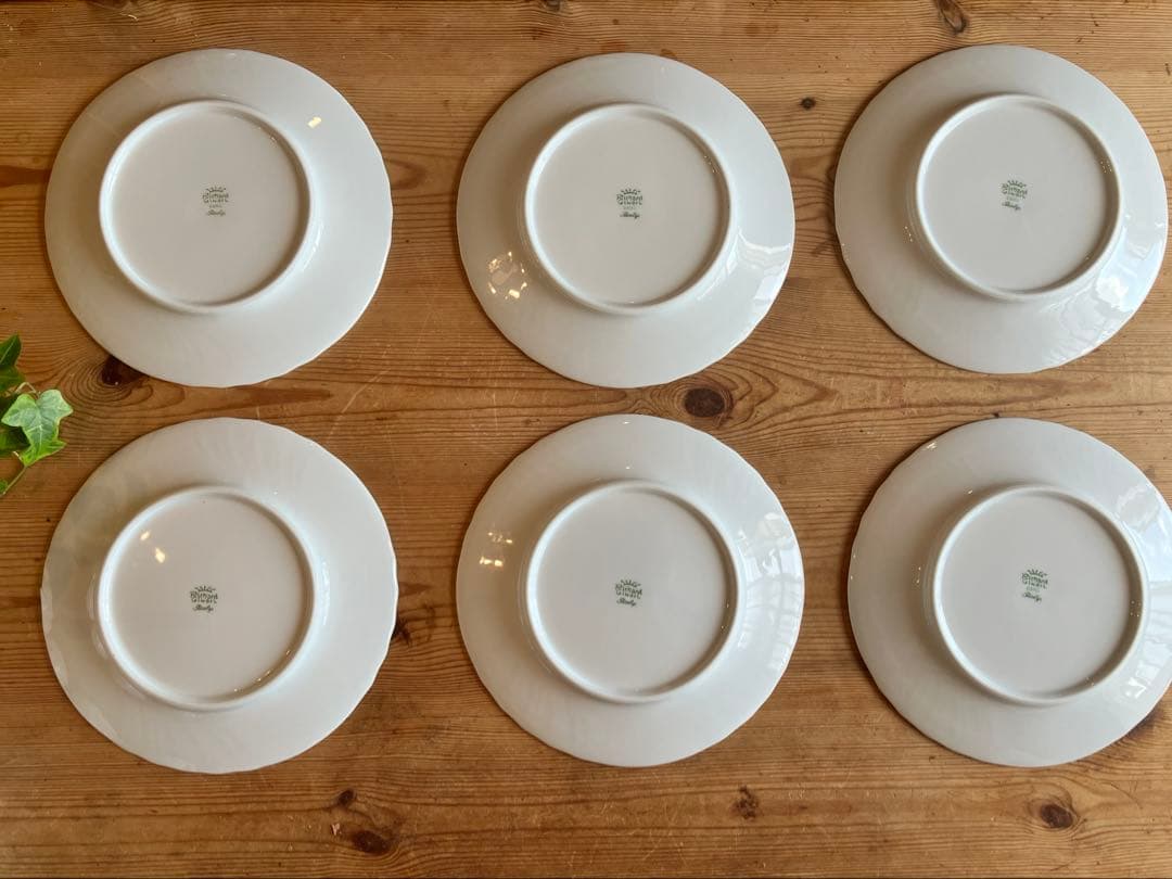 ジノリ　ベッキオホワイト　22プレート×6