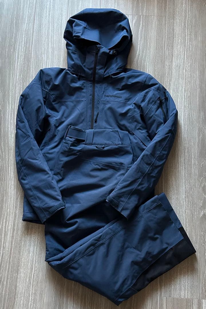 美品 ピークパフォーマンス 中綿 ジャケット パンツ セット ネイビー M