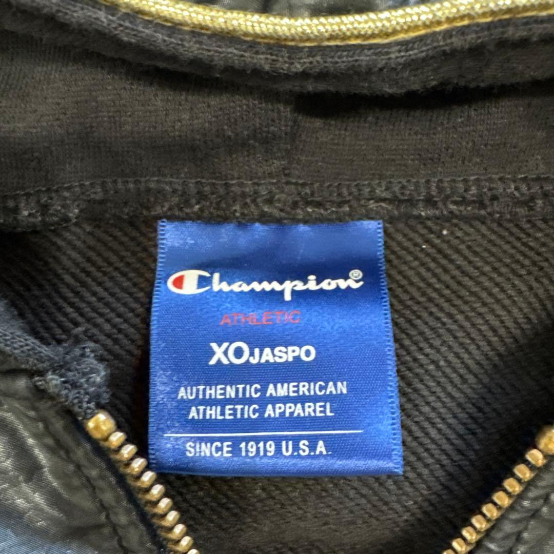 【希少サイズ】チャンピオン 魔裟斗ジャージセットアップ 黒×金 刺繍　フーディー