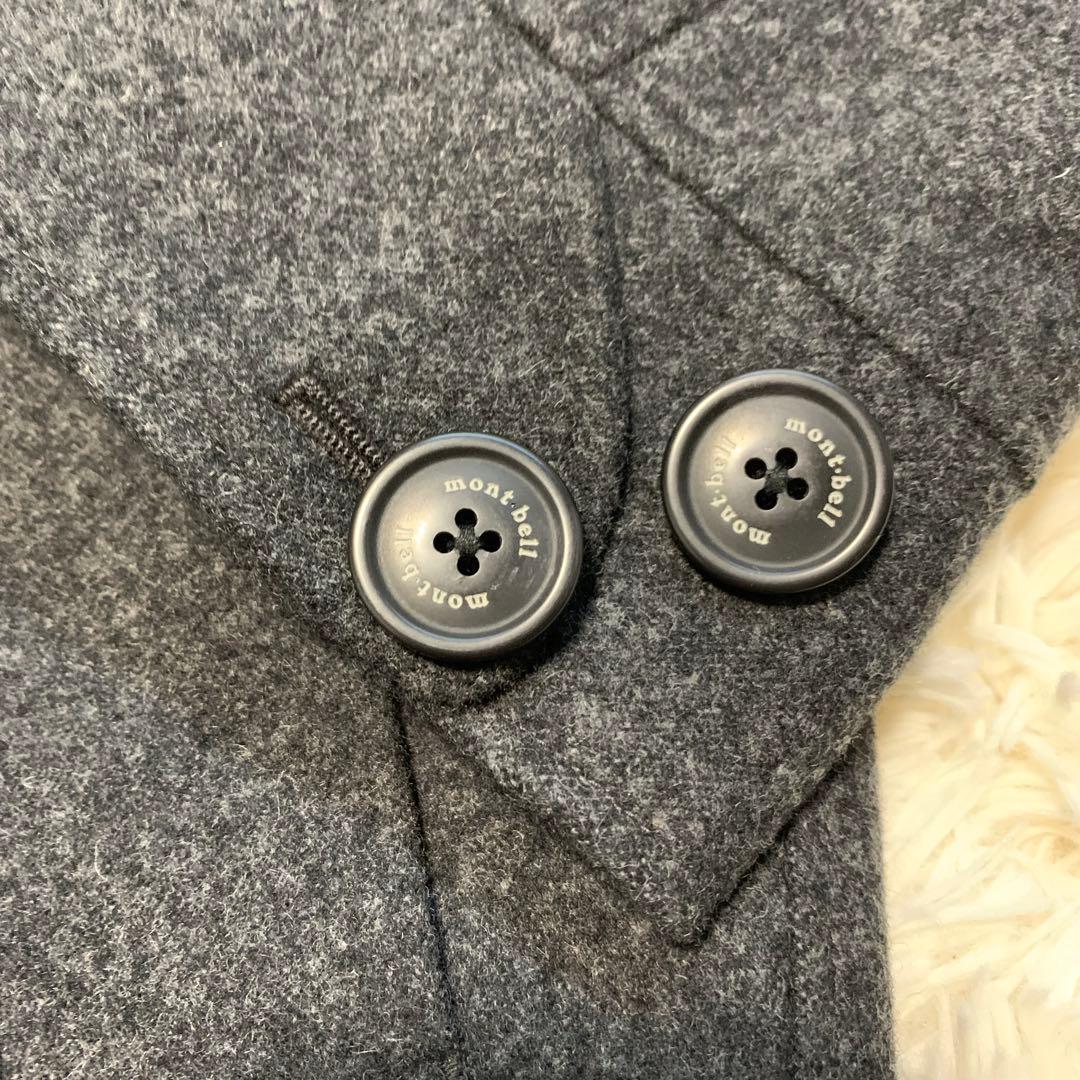 【極美品】mont-bell モンベル　ウールトラベルコート　グレー