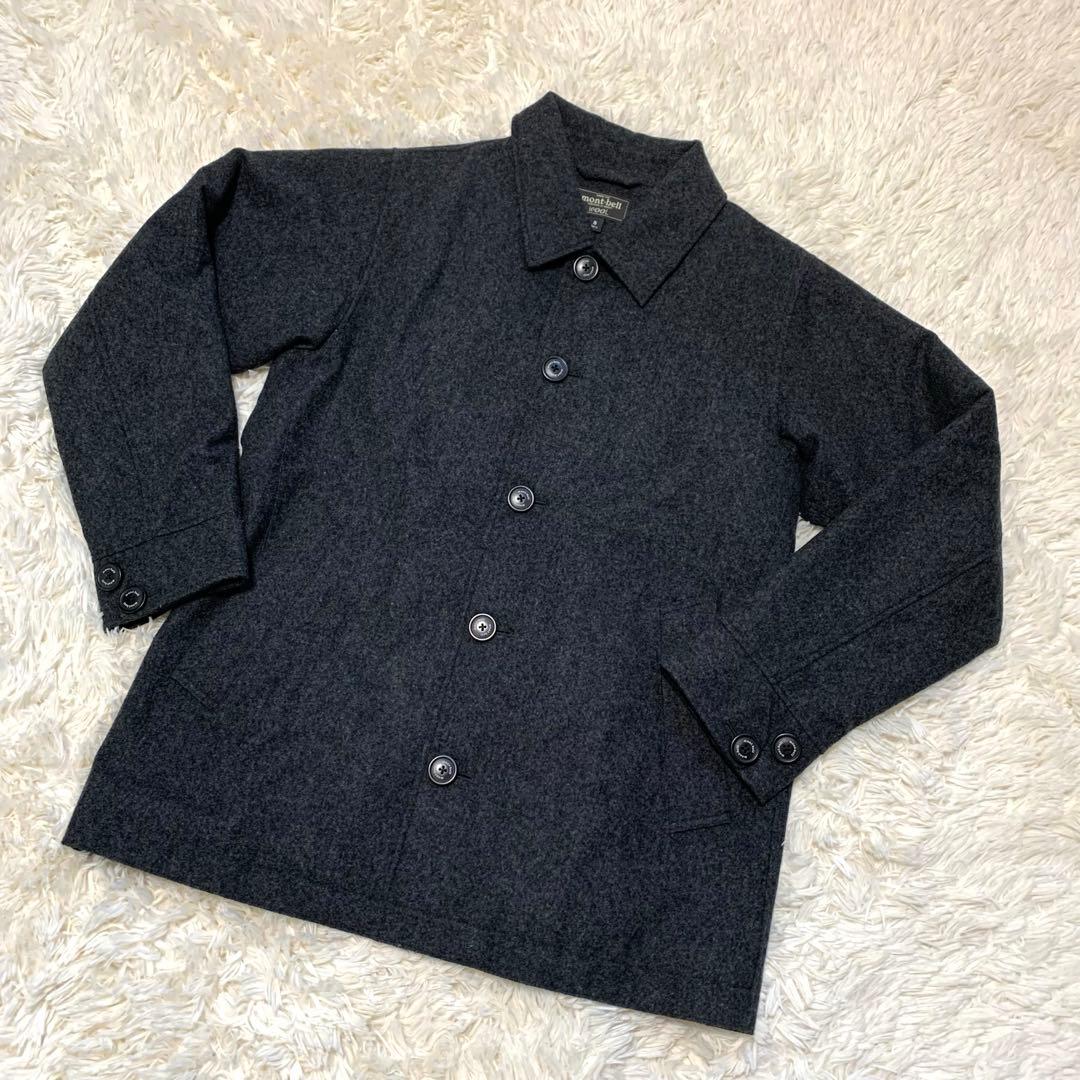 【極美品】mont-bell モンベル　ウールトラベルコート　グレー