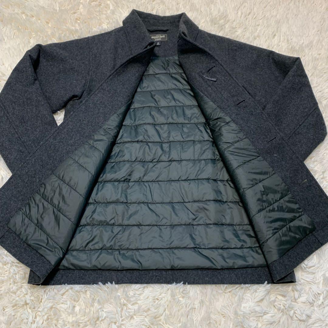 【極美品】mont-bell モンベル　ウールトラベルコート　グレー